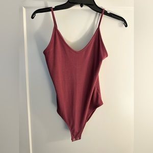 American eagle bodysuit dark pink